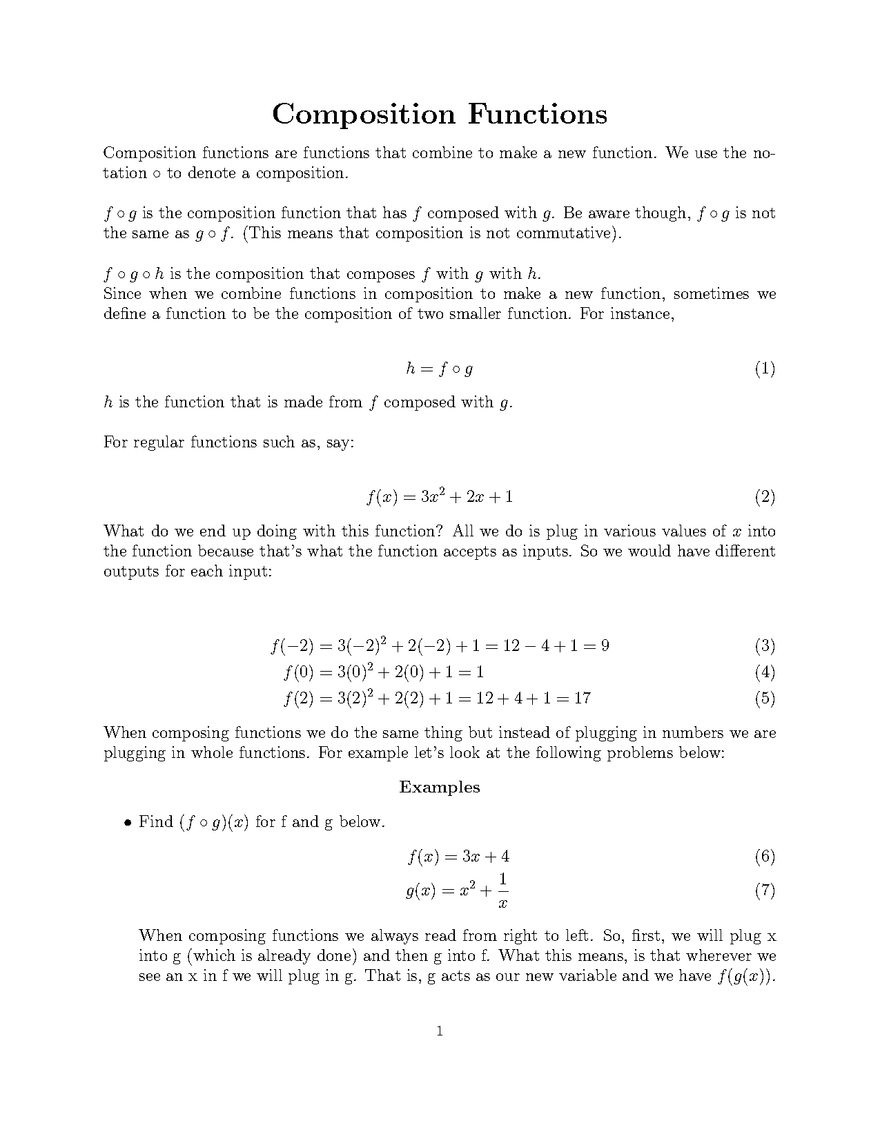 write the composite fjnction in the form f g x