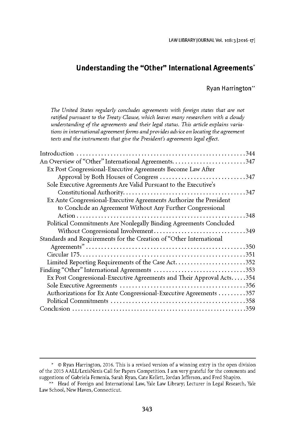 types of us treaties article ii sole executive